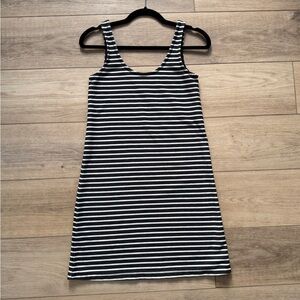 Madewell Effortless Tank Mini Dress XXS Black White Striped